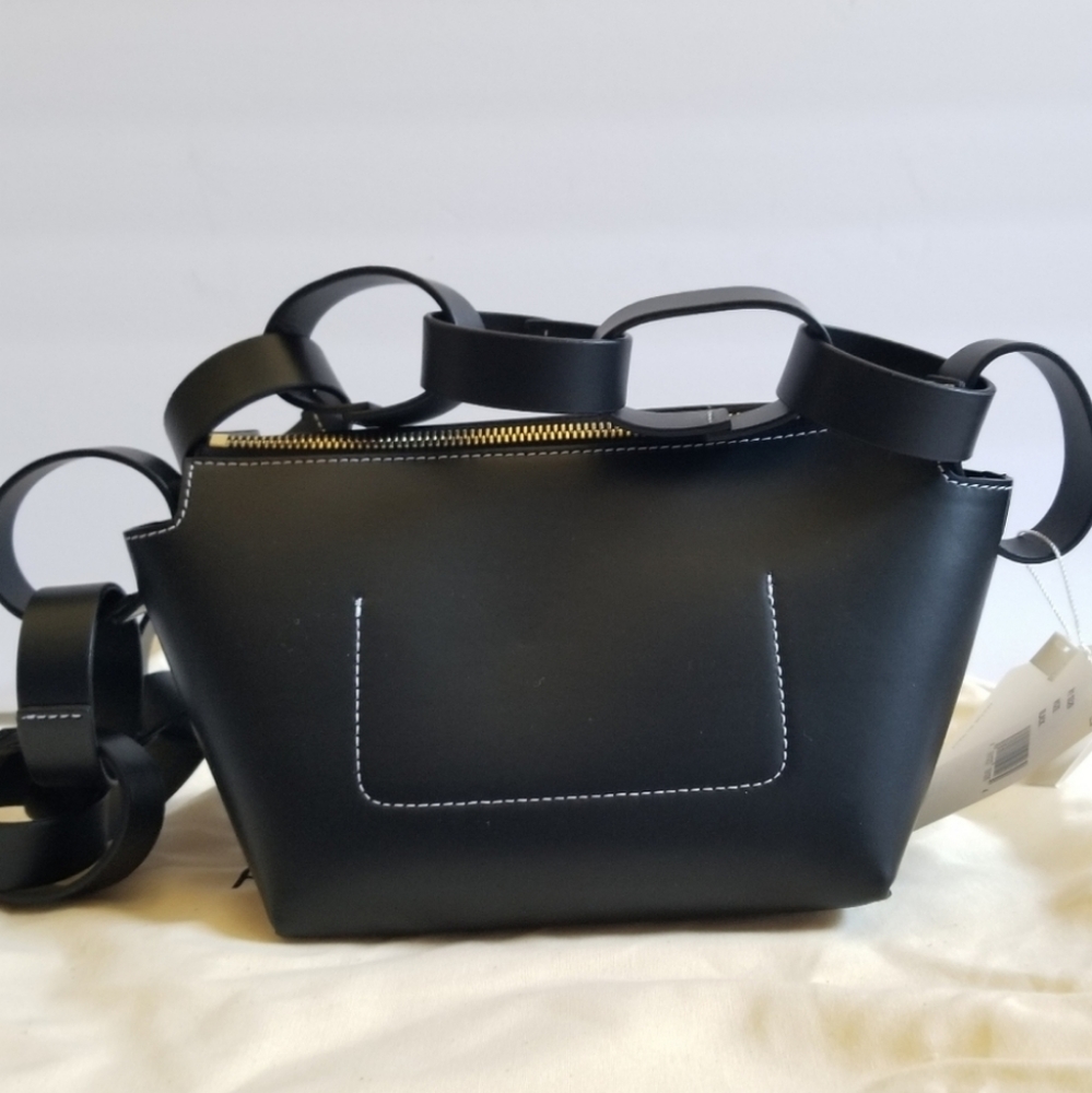Frenzlauer Bowl Black Leather Shoulder Bag - Picture 7 of 10